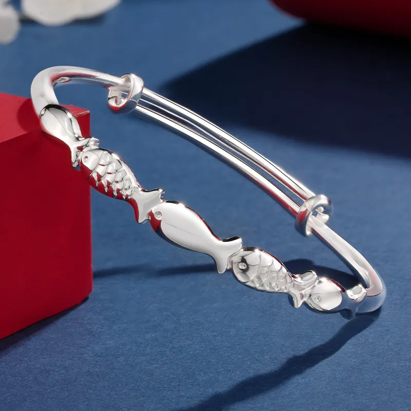 Silver Place 999 Fine Silver Bangles Kids'-2