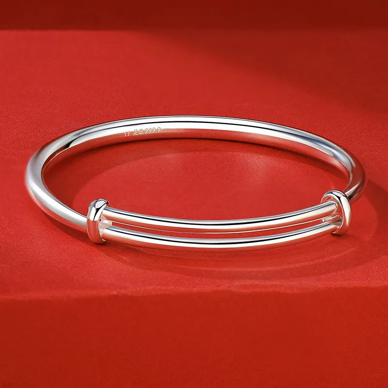 Silver Place 999 Fine Silver Bangles Women's-5