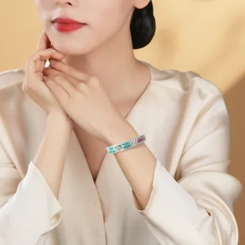 Silver Place S999 Fine Silver Sterling Silver Bracelets Women's