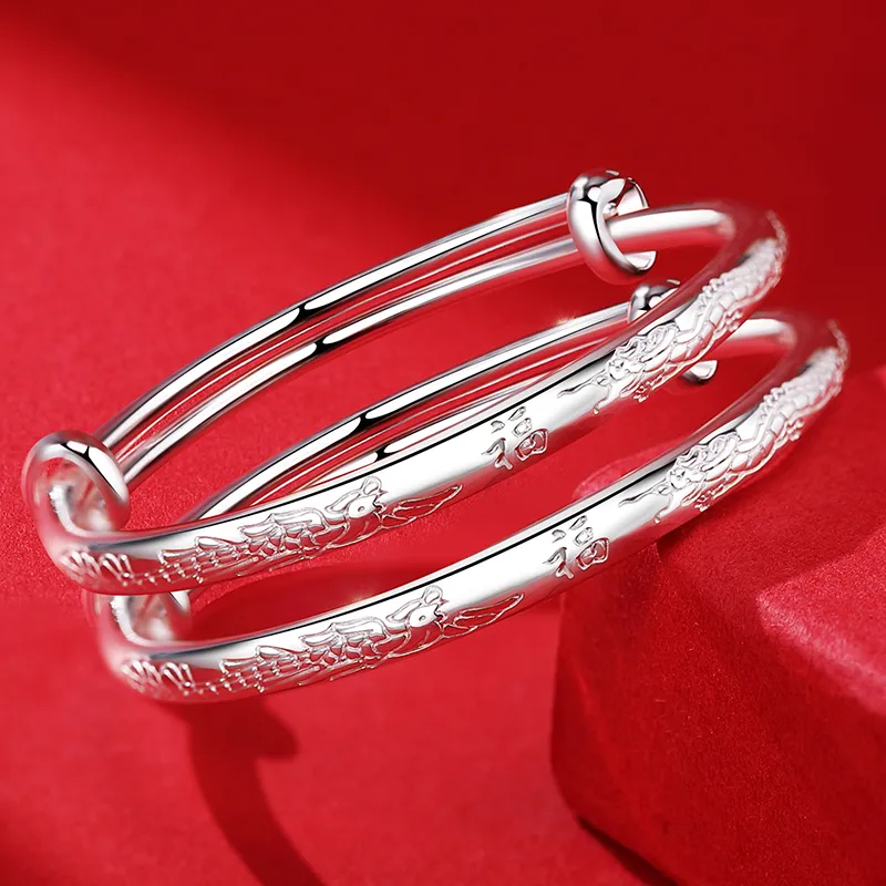 Silver Place 999 Fine Silver Bangles Kids'-2