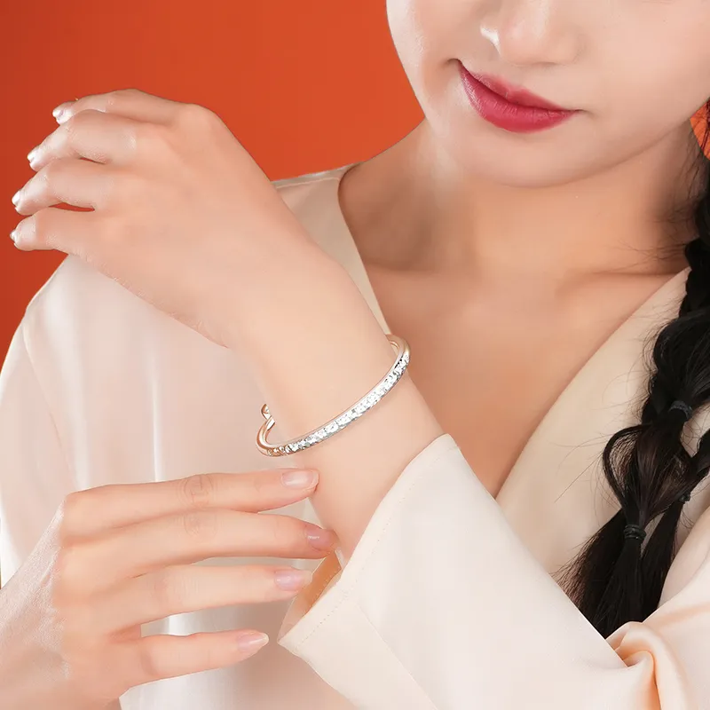 Silver Place 999 Fine Silver Bangles Women's-4