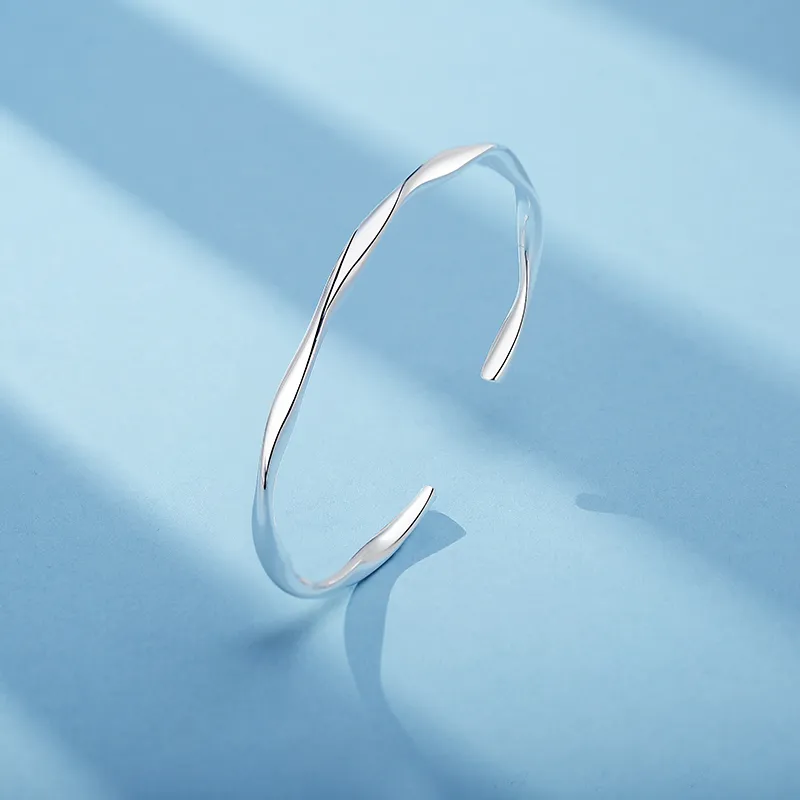 Silver Place 999 Fine Silver Bangles Women's Silver-3
