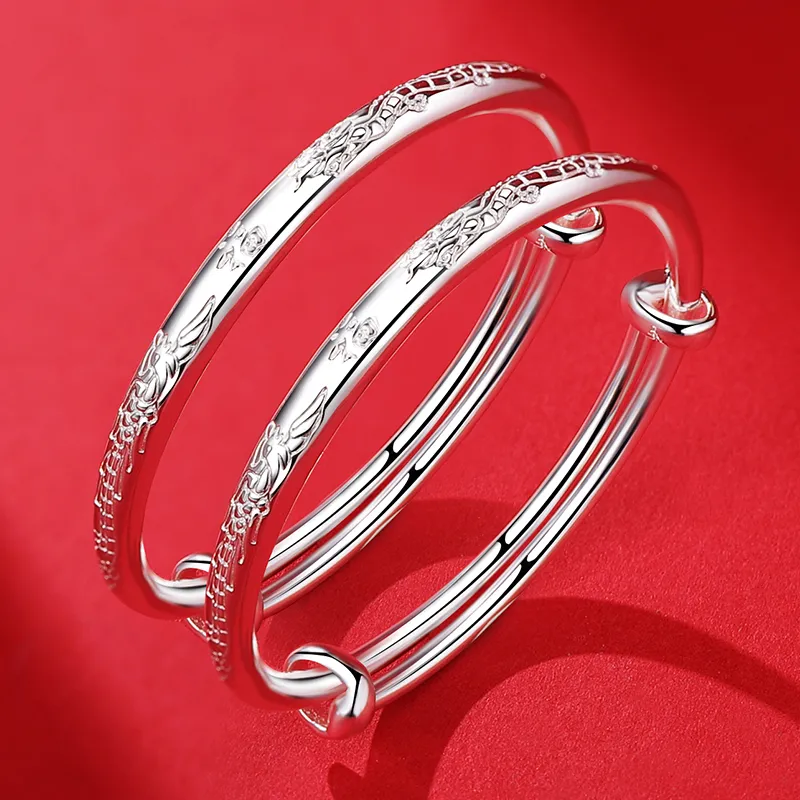Silver Place 999 Fine Silver Bangles Kids'-3