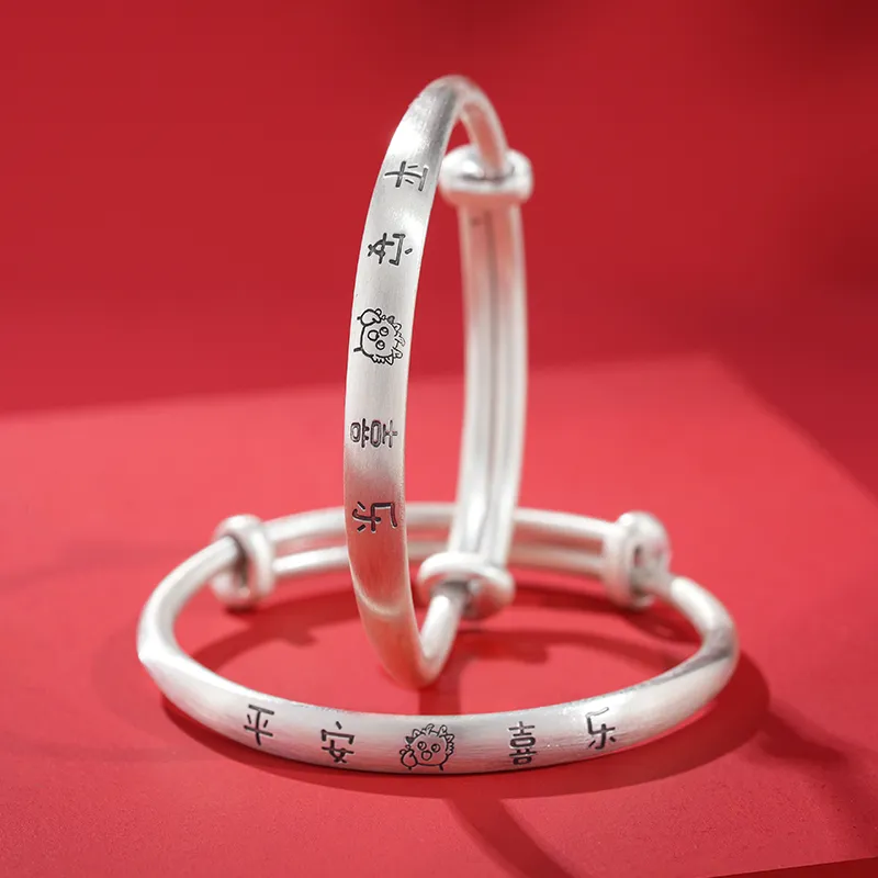 Silver Place 999 Fine Silver Bangles Kids'-3