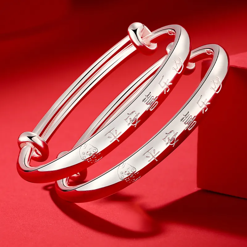 Silver Place 999 Fine Silver Bangles Kids'-2
