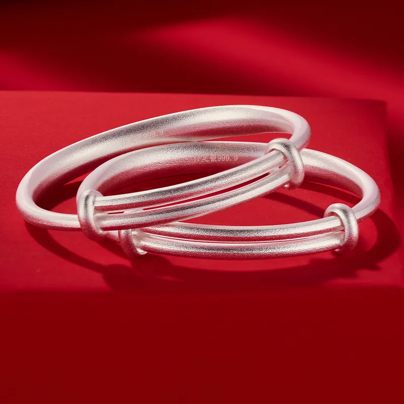 Silver Place 999 Fine Silver Bangles Kids'-4