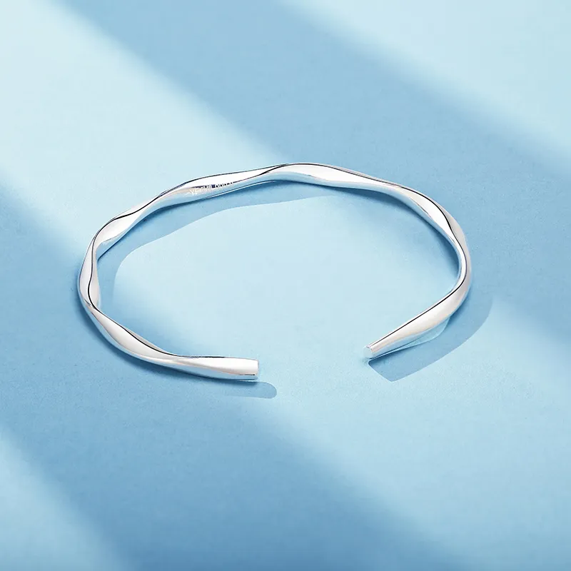 Silver Place 999 Fine Silver Bangles Women's Silver-5