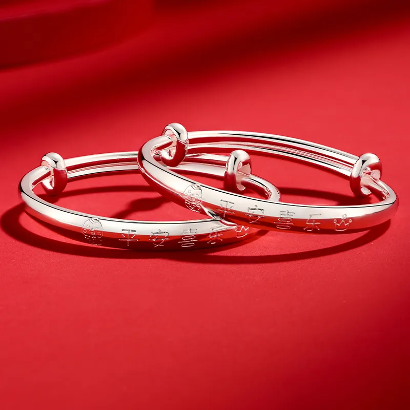 Silver Place 999 Fine Silver Bangles Kids'-1