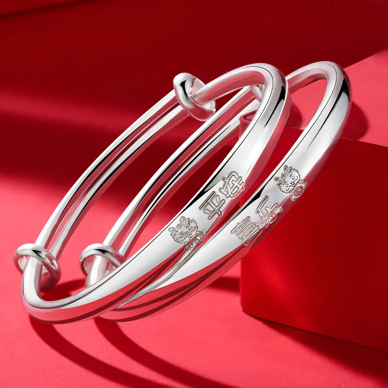 Silver Place 999 Fine Silver Bangles Kids'-2