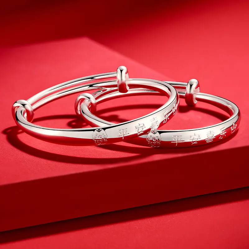 Silver Place 999 Fine Silver Bangles Kids'-4