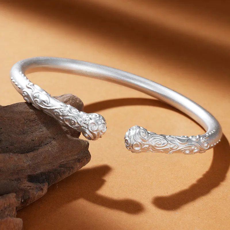 Silver Place S999 Fine Silver Sterling Silver Bracelets Unisex-6