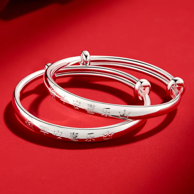 Silver Place 999 Fine Silver Bangles Kids'-4