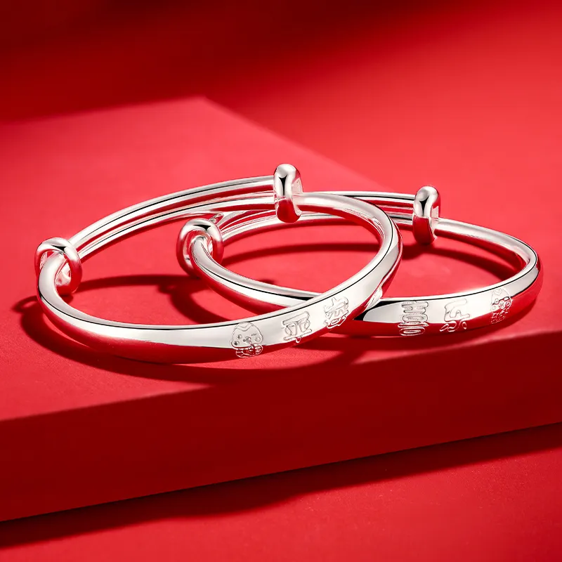 Silver Place 999 Fine Silver Bangles Kids'-2