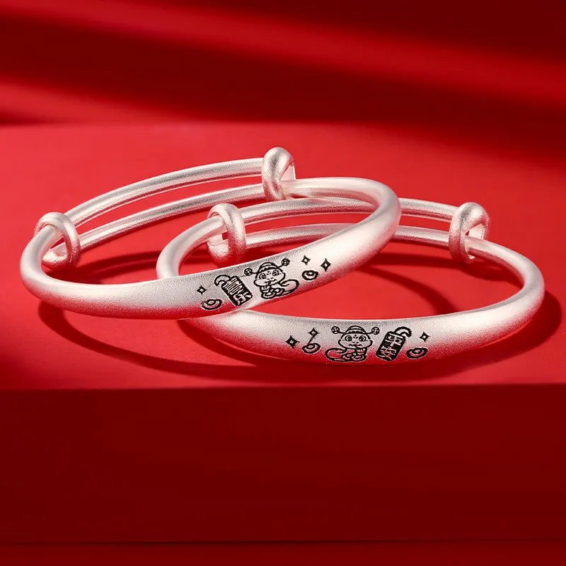 Silver Place 999 Fine Silver Bangles Kids'-2