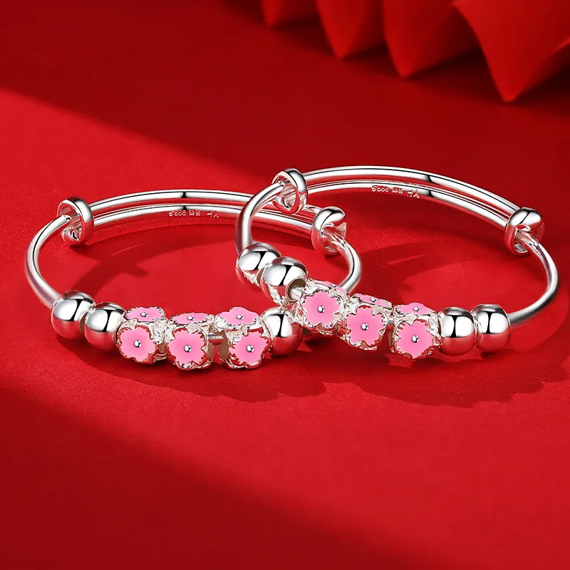 Silver Place 999 Fine Silver Bangles Kids'-1
