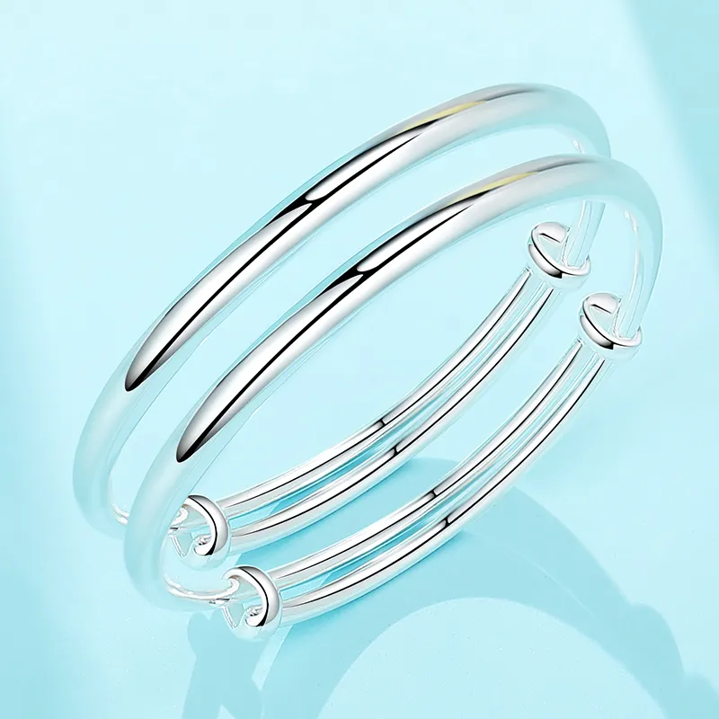 Silver Place 999 Fine Silver Bangles Kids'-3