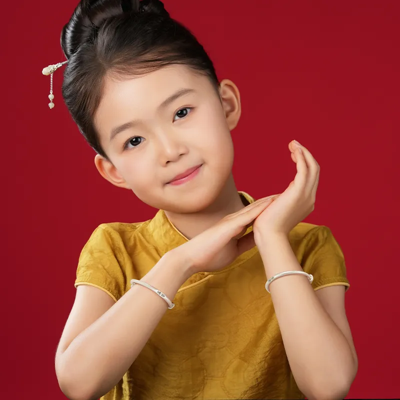 Silver Place 999 Fine Silver Bangles Kids'-2