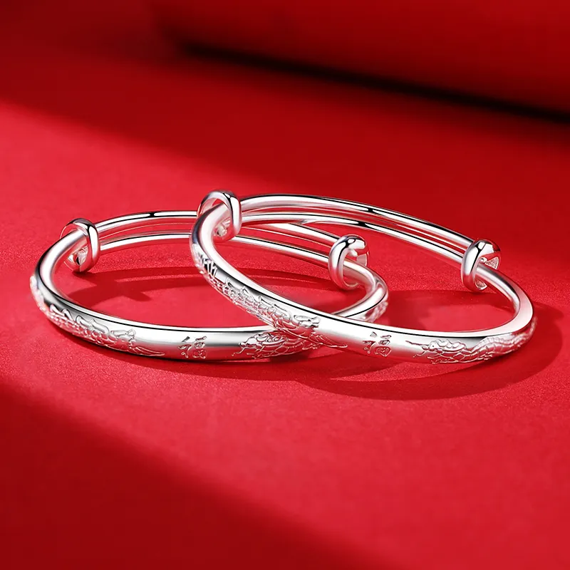 Silver Place 999 Fine Silver Bangles Kids'-1
