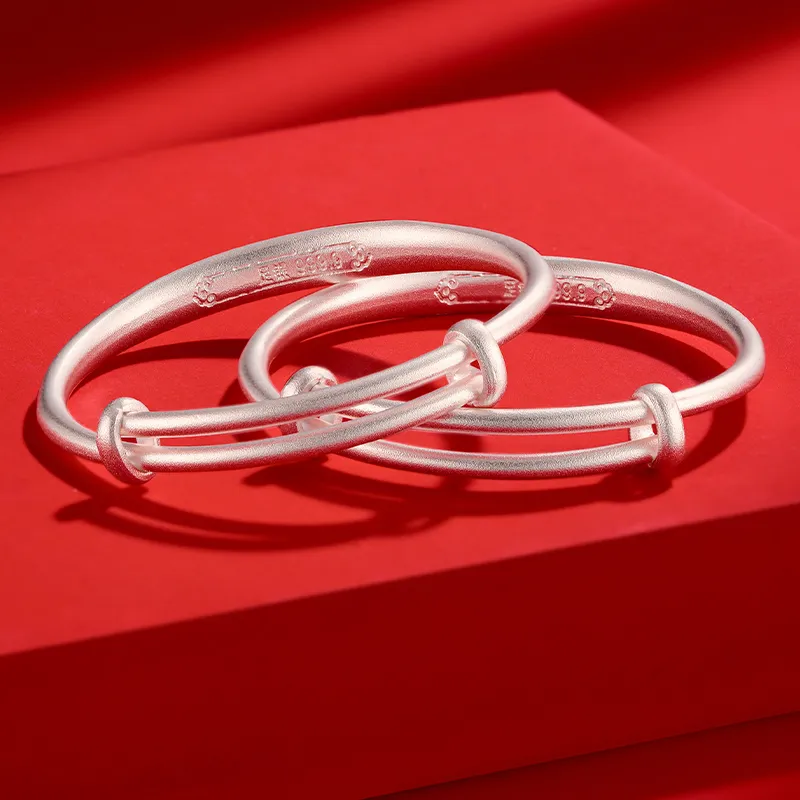 Silver Place 999 Fine Silver Bangles Kids'-4