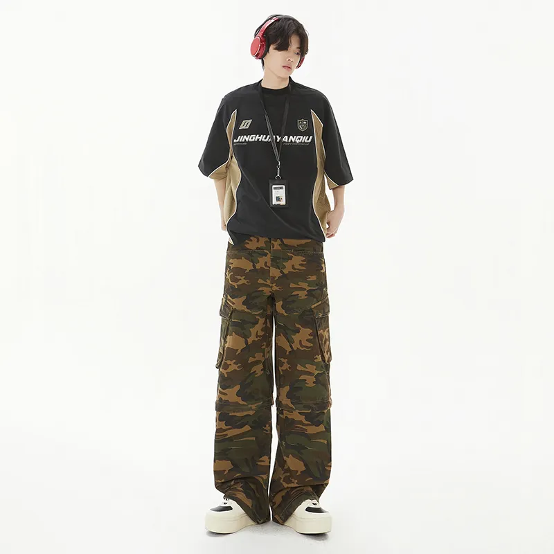JIMI&JONS Cargo Pants Unisex Camouflage-4