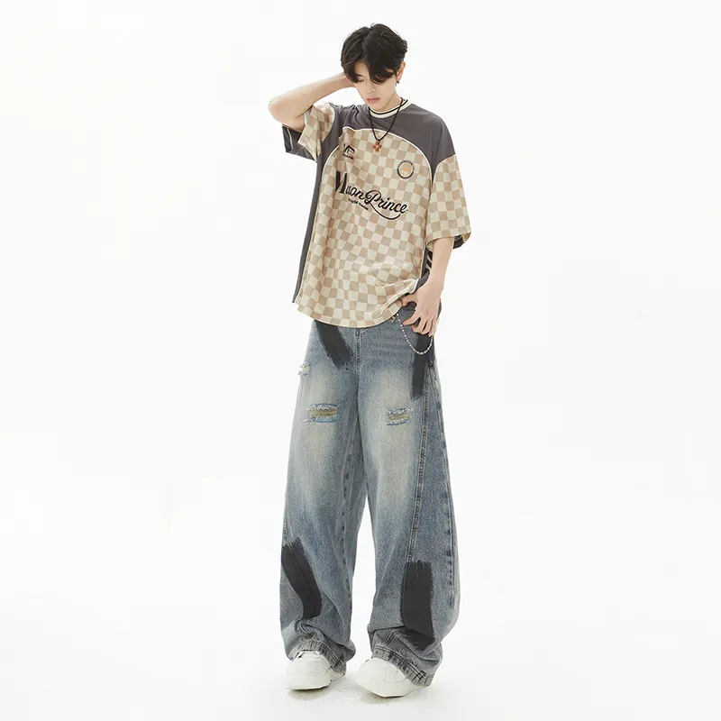 JIMI&JONS Jeans Unisex Color Block-3