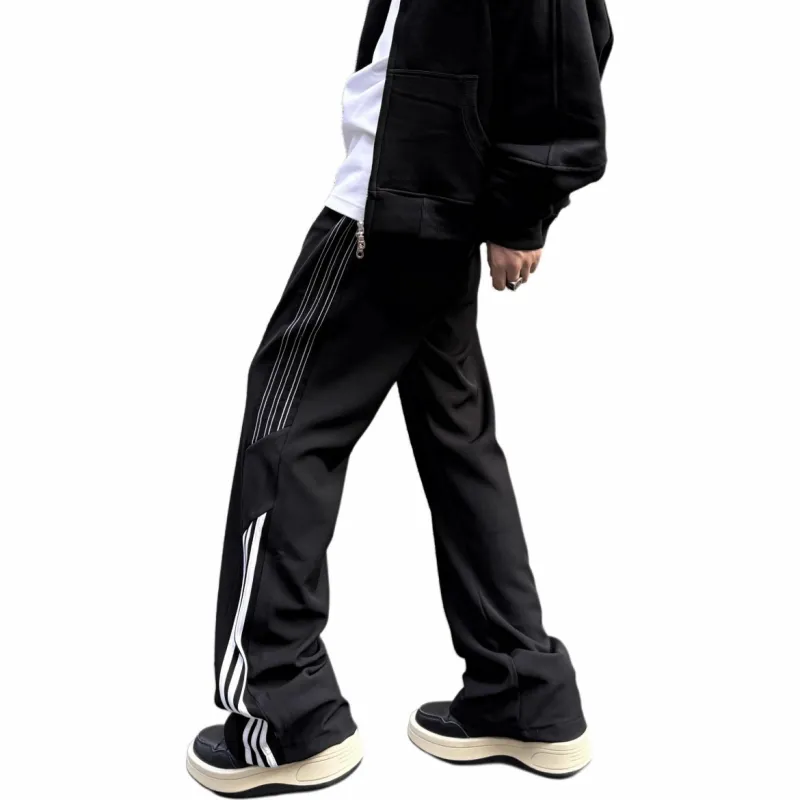 TESTUNG Casual Pants Unisex Black-8