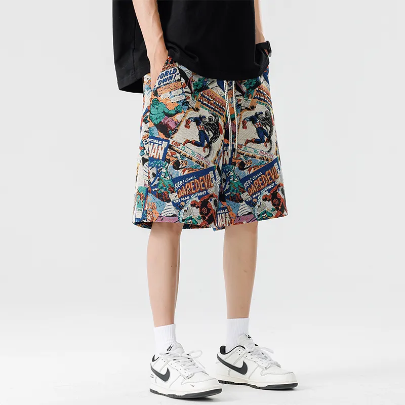 JIMI&JONS Casual Shorts Unisex Cartoon-4