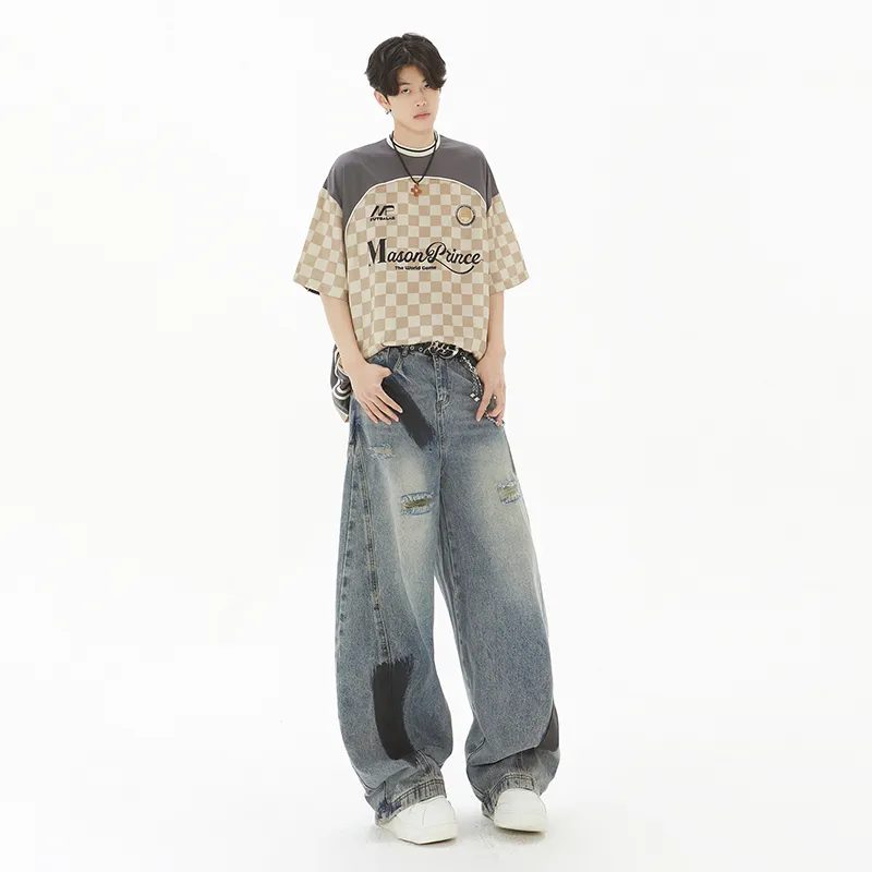 JIMI&JONS Jeans Unisex Color Block-2