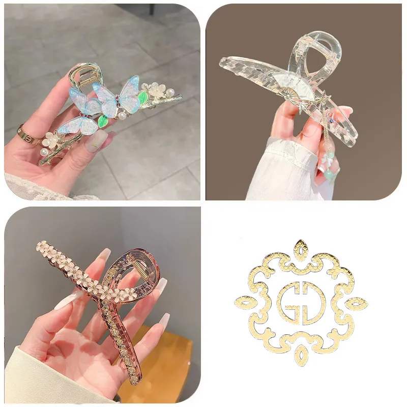 DJIN Acrylic Hair Clips Women's-3