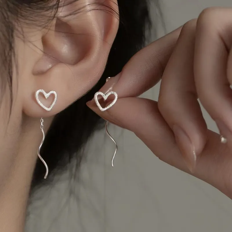 DJIN S925 Silver Drop Earrings Women's-1