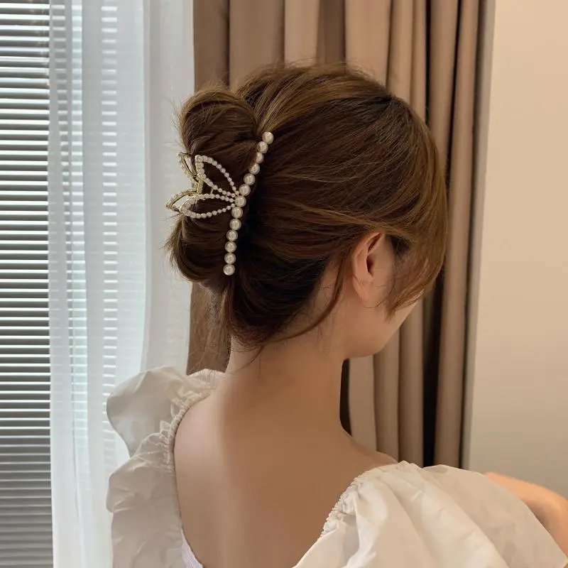 DJIN Faux Pearl Hair Clips Women's-3