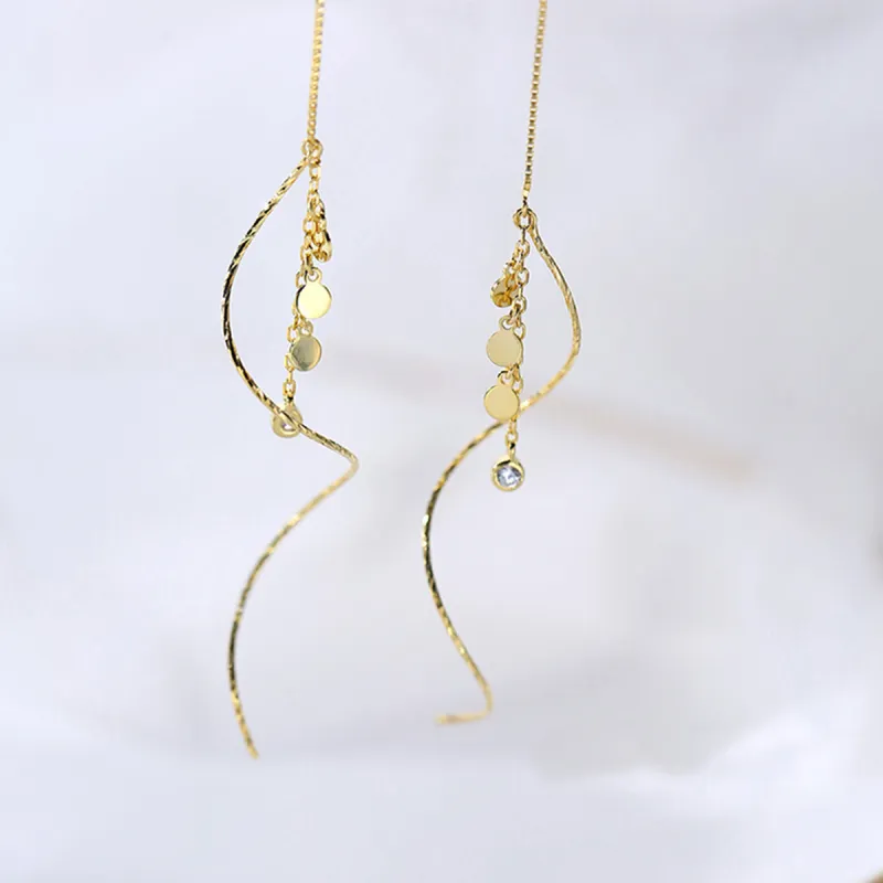 Beauty 925 Sterling Silver Drop Earrings Women's-6