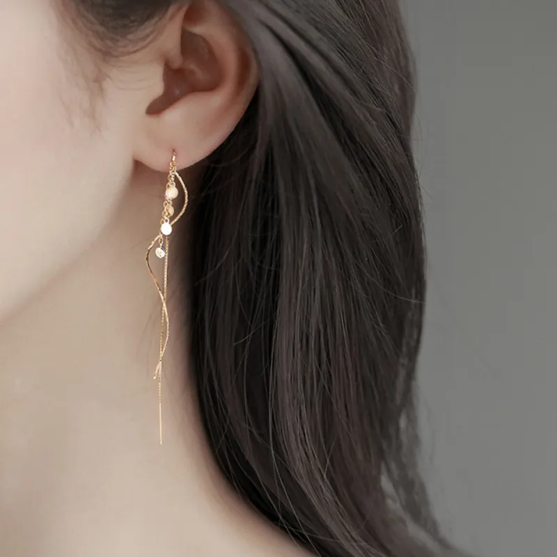 Beauty 925 Sterling Silver Drop Earrings Women's-5