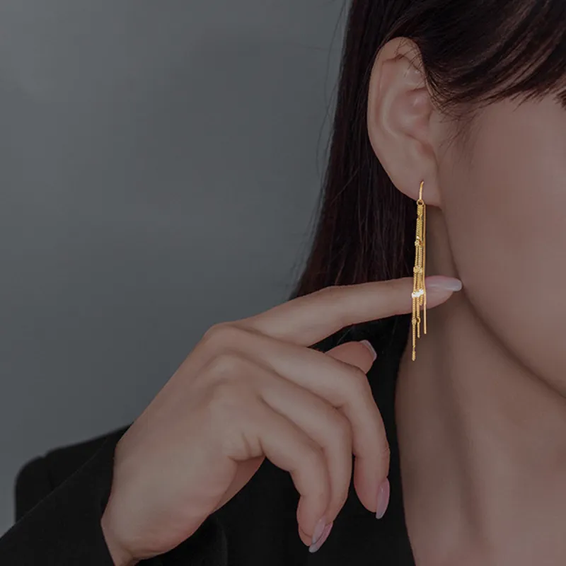 Beauty 925 Sterling Silver Drop Earrings Women's-6