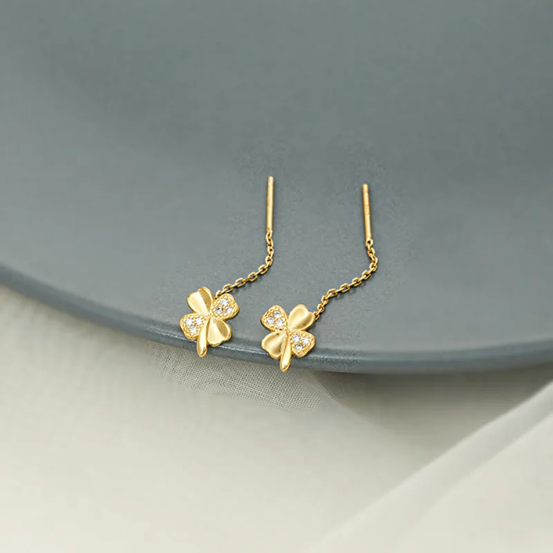 Beauty 925 Sterling Silver Drop Earrings Women's-6