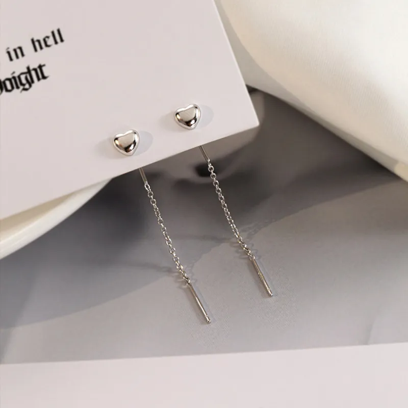 Beauty 925 Sterling Silver Drop Earrings Women's-3