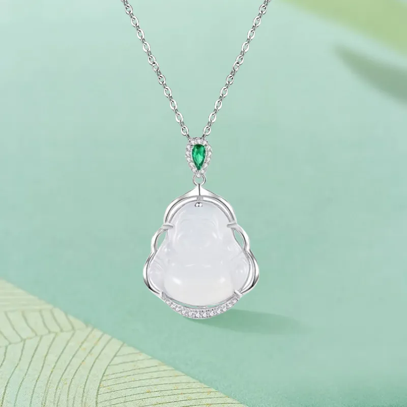 Gold Of China Chalcedony Jade Necklaces Unisex-1