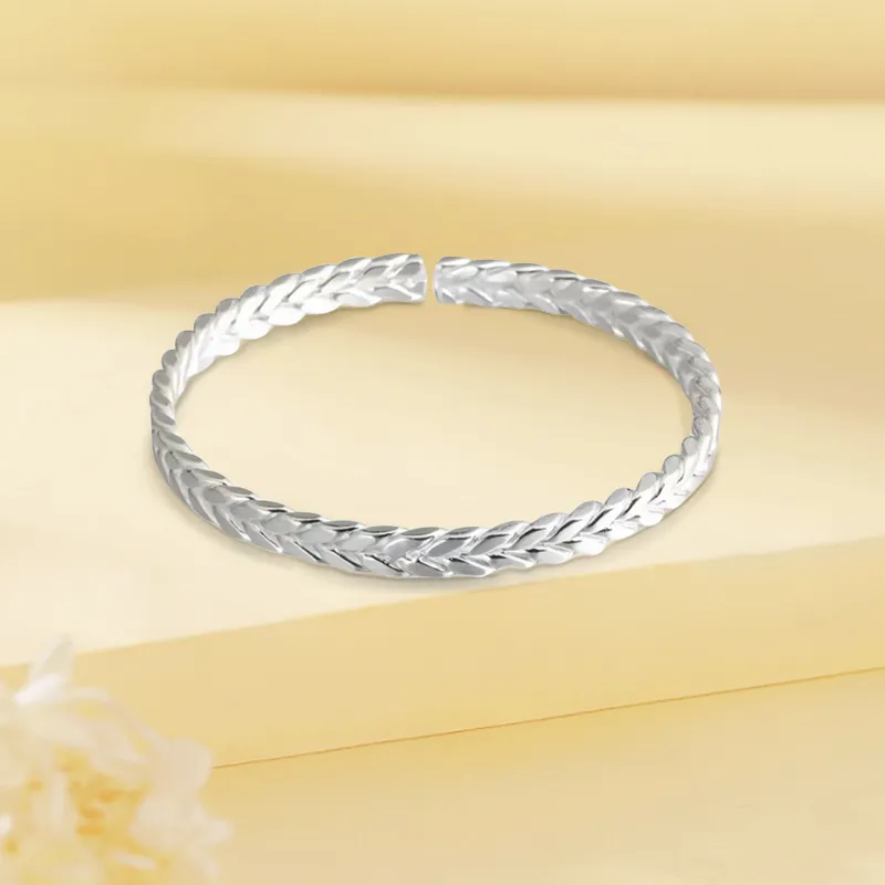 Gold Of China S999 Fine Silver Bangles Unisex-2