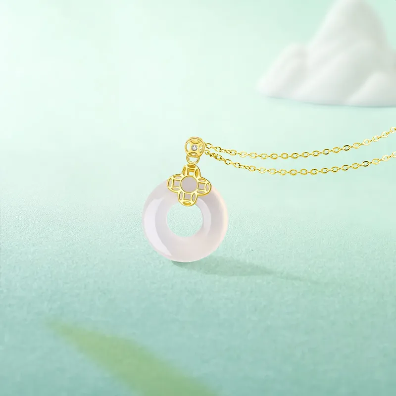 Gold Of China Chalcedony Jade Necklaces Unisex-2