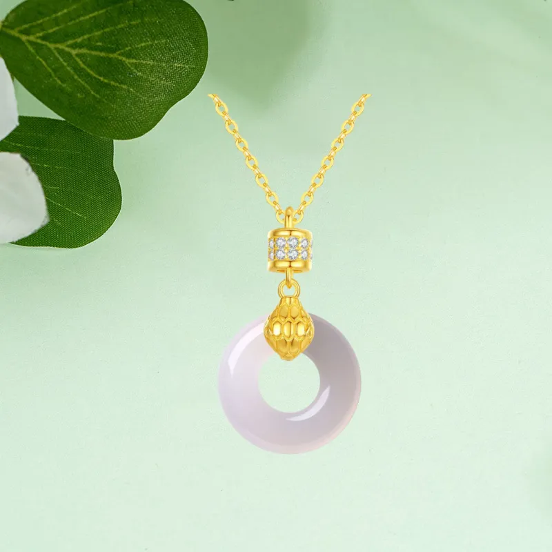 Gold Of China Chalcedony Necklaces Unisex-1