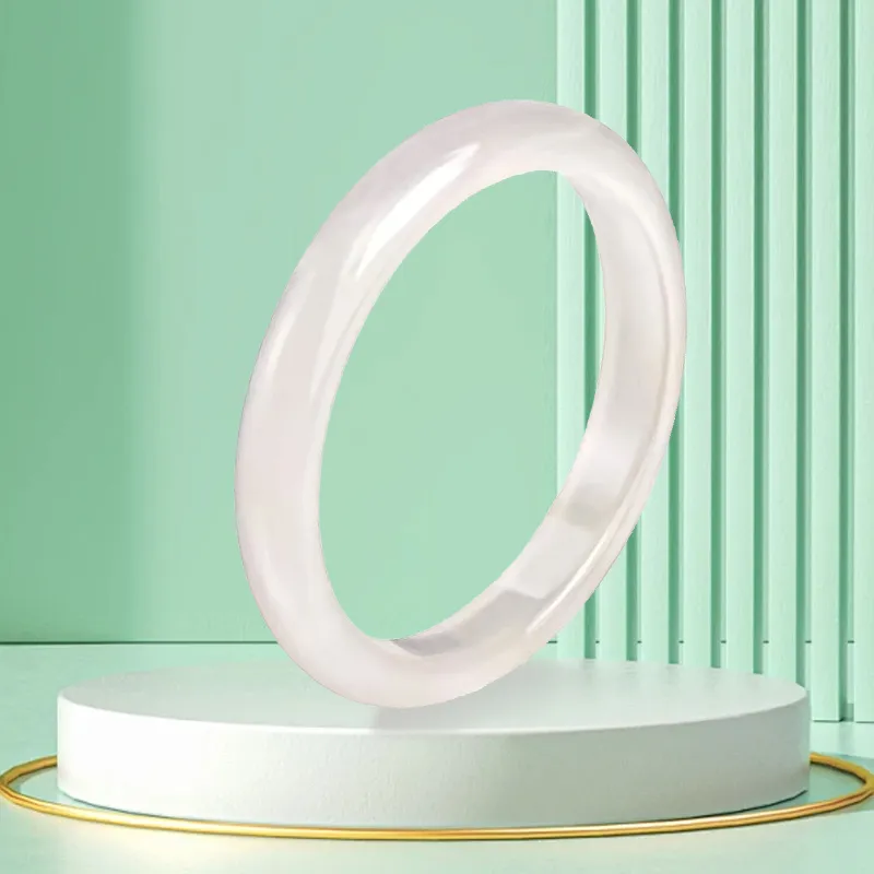 Gold Of China Chalcedony Jade Bangles Women's-3
