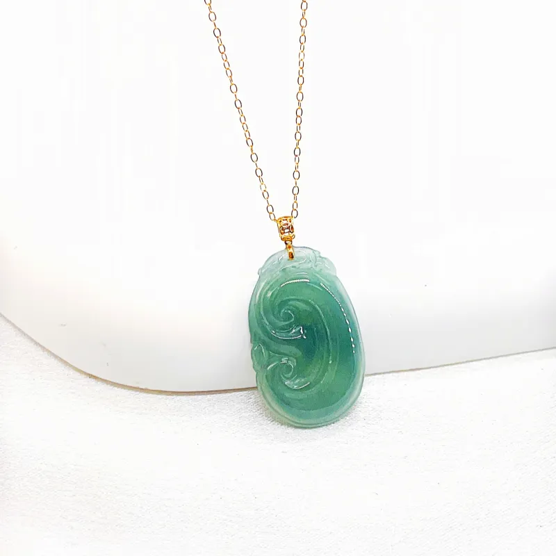 Gold Of China Glutinous Jade Necklaces Unisex-2