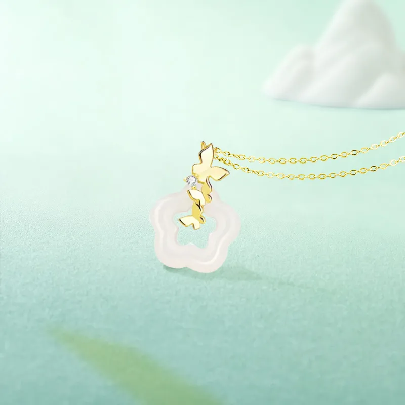 Gold Of China Chalcedony Necklaces Unisex-1