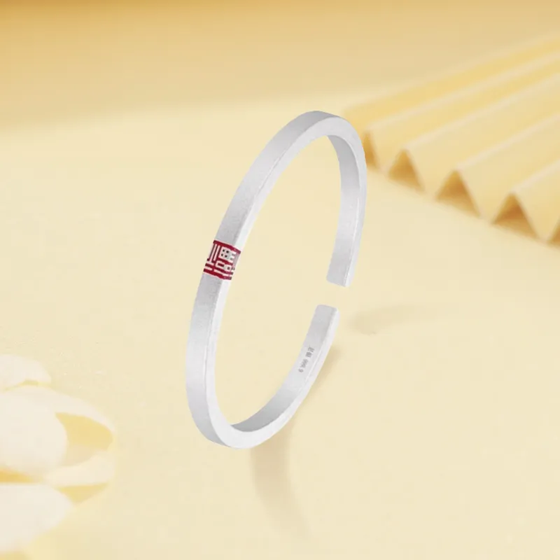 Gold Of China S999 Fine Silver Bangles Unisex-2