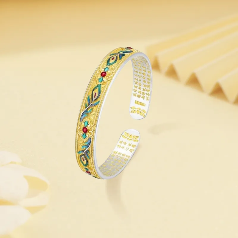 Gold Of China S999 Fine Silver Bangles Unisex-2