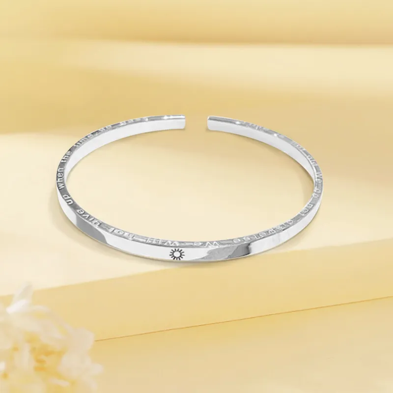 Gold Of China S999 Fine Silver Bangles Unisex-1