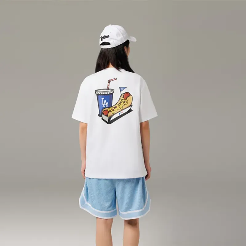New Era Printed Short Sleeved T Shirts, White Unisex-3