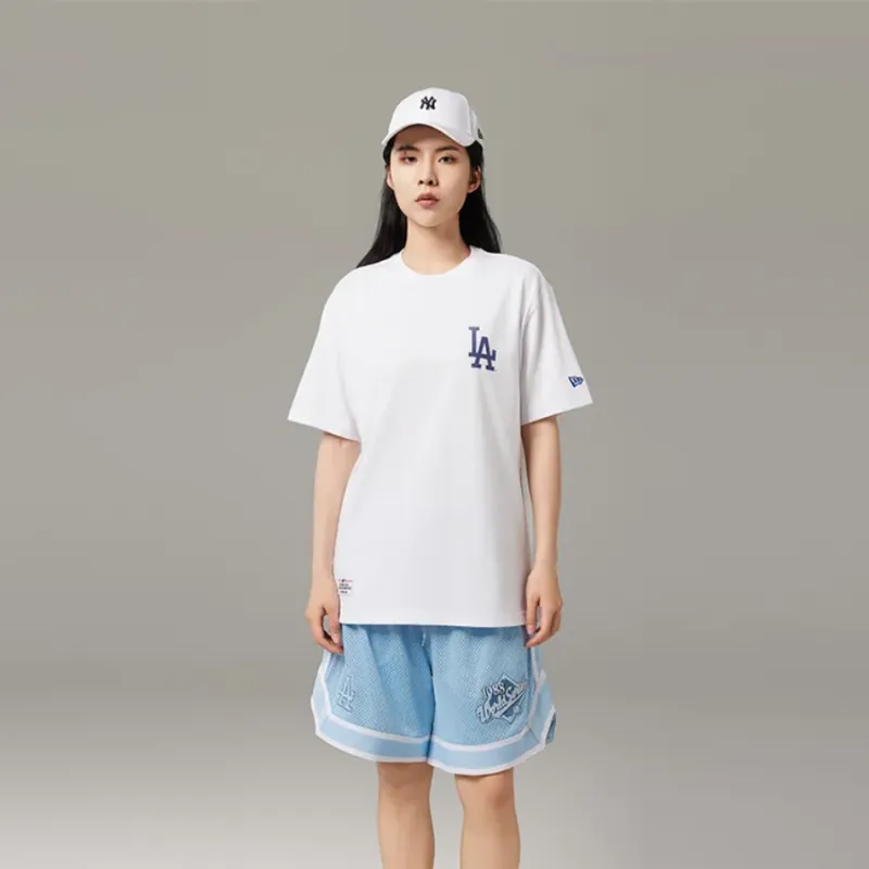 New Era Printed Short Sleeved T Shirts, White Unisex-4