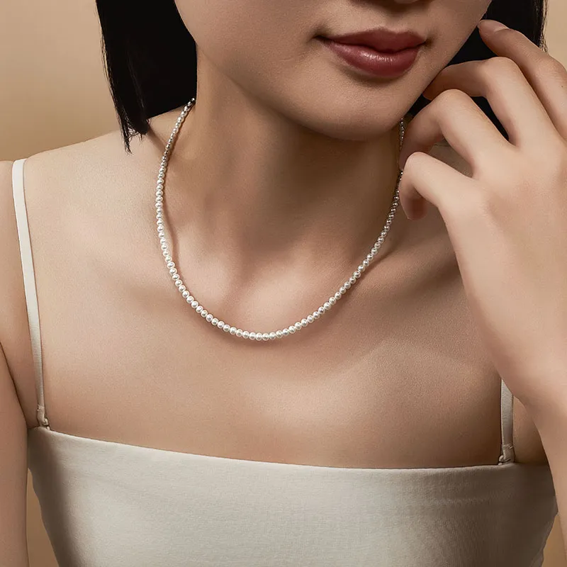 Golden Bliss Pearl Necklaces Women's-2