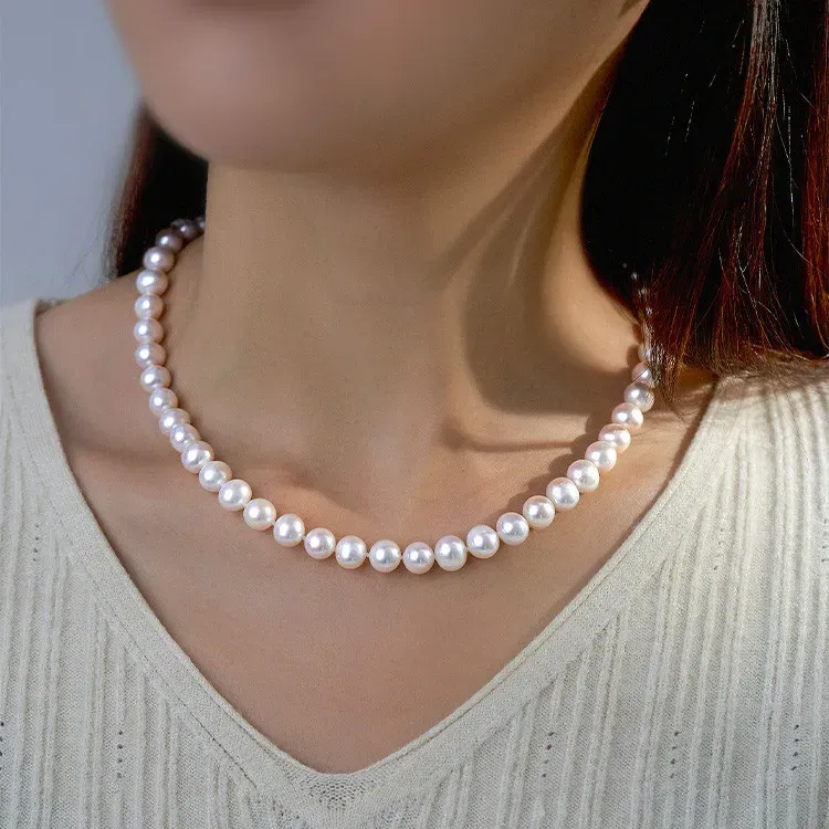 Golden Bliss Pearl Necklaces Unisex-1